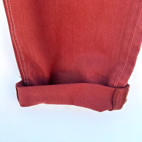 New Free People x ZGY Hi & Loose Denim Jeans Wide Leg Rust Size 29 Baggy Pants - Picture 9 of 12